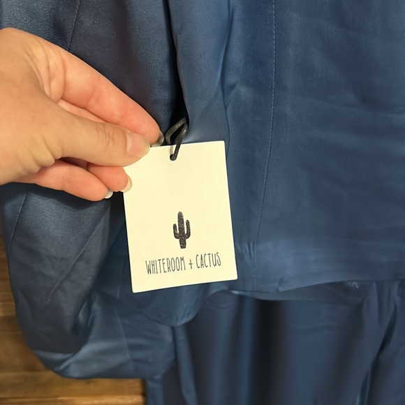 NWT White room & Cactus blue pant suit-crop jacket and wide leg pant - Picture 3 of 8